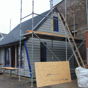 a large white building