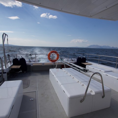 a large ship in the water