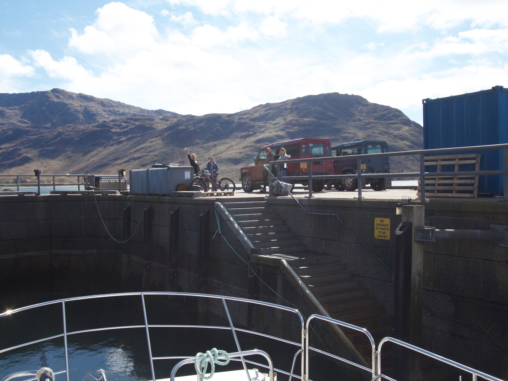 a bridge with a mountain in the background