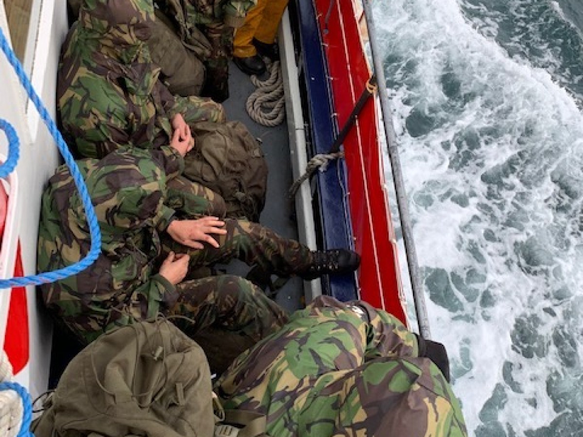 a group of people on a boat