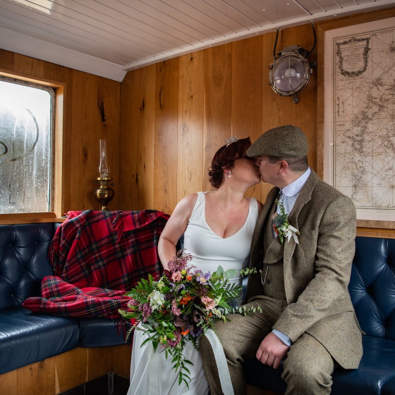 a woman sitting on a couch